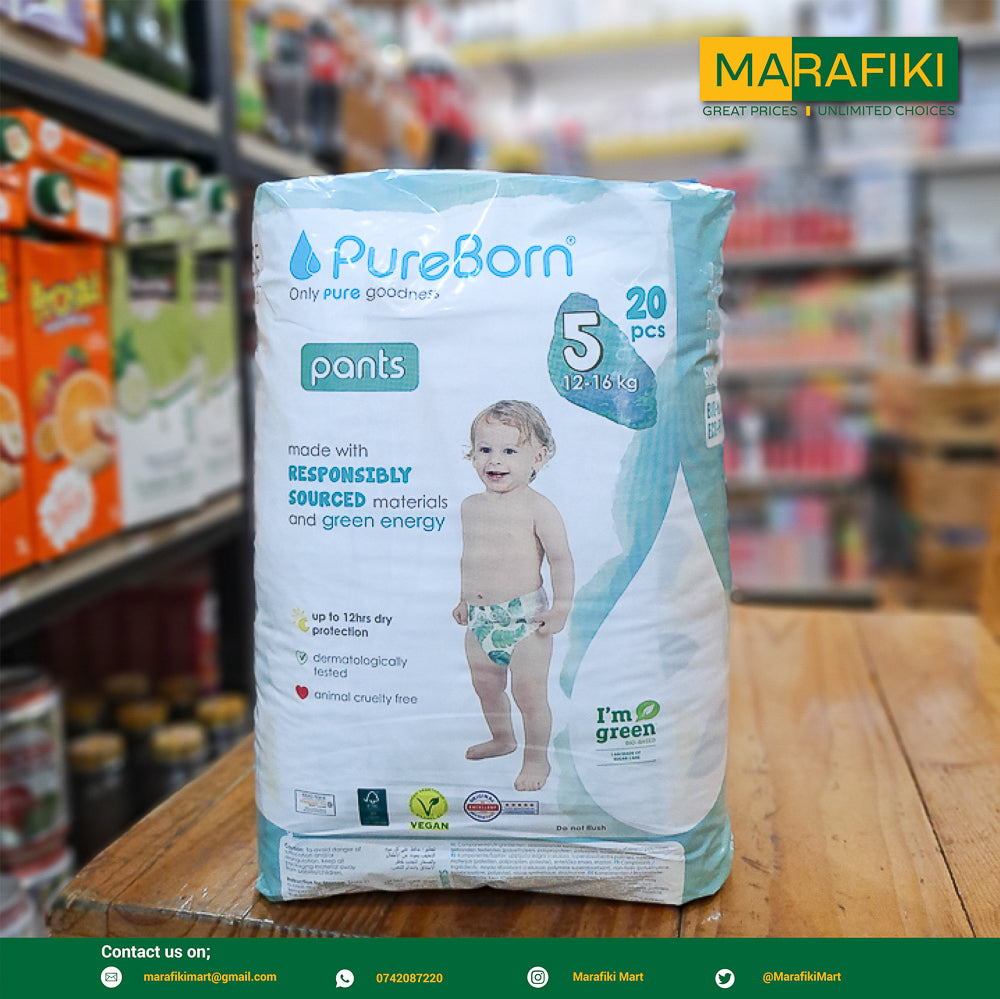 Pureborn diapers 2024 size 5