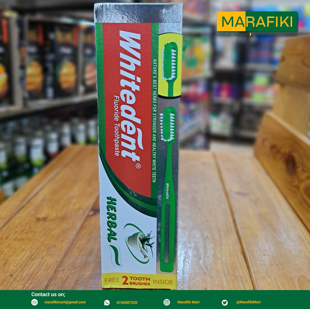 WHITEDENT FLUORIDE TOOTHPASTE HERBAL 250G