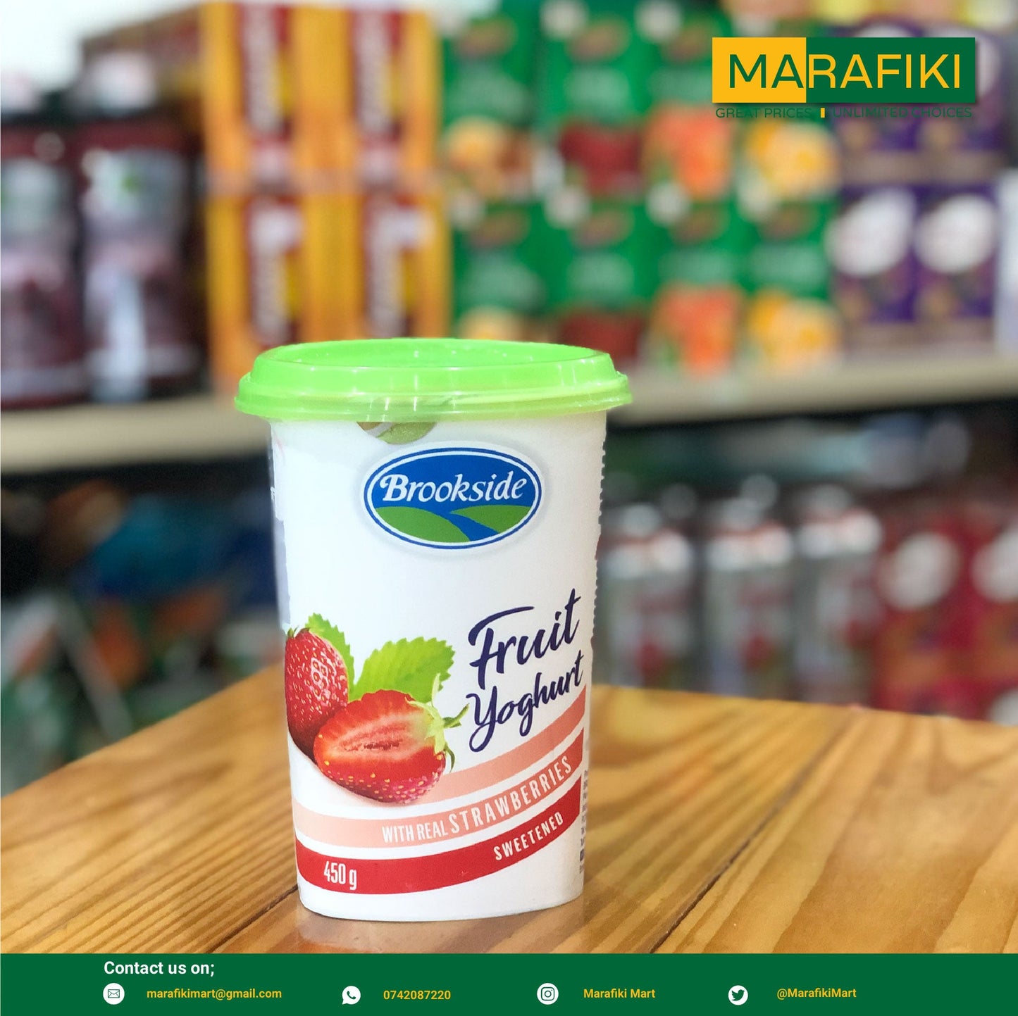 BROOKSIDE F/YOGURT STRAWBEERIES 450G