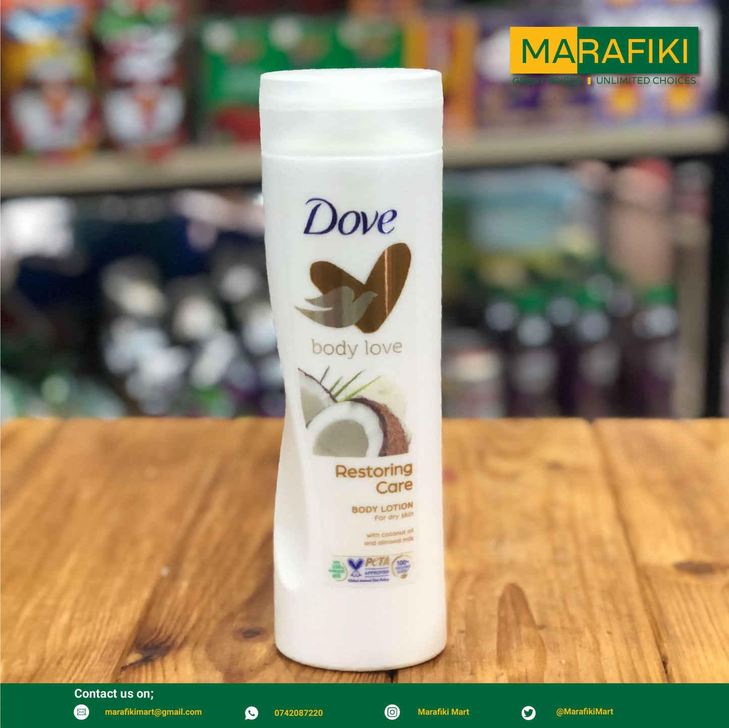 DOVE LOTION RESTORING COCONUT & ALMOND 250ML
