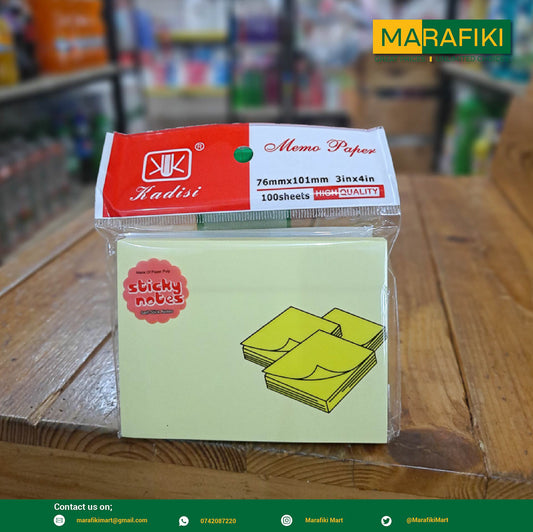 KADISI STICKY NOTES MEDIUM YELLOW