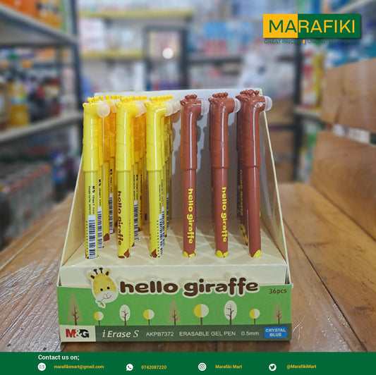 M&G HELLO GIRAFFE ERASER GEL PEN AKPB7372