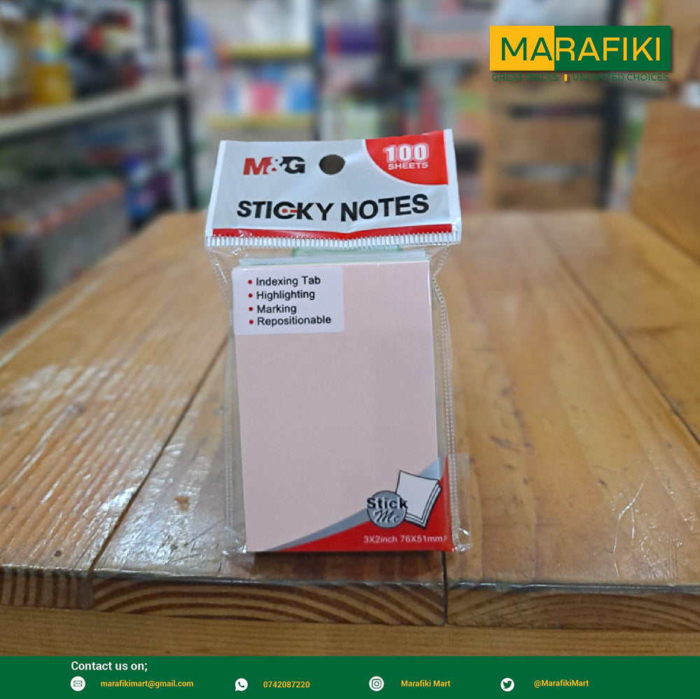 M&G STICKY NOTES 100SHEETS COLOURED YS-92