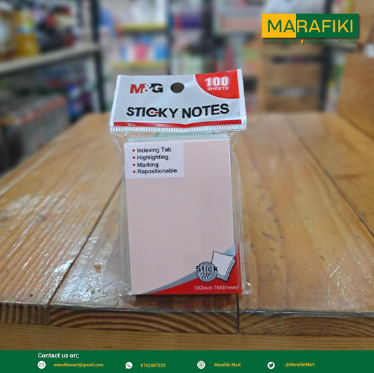 M&G STICKY NOTES 100SHEETS COLOURED YS-92