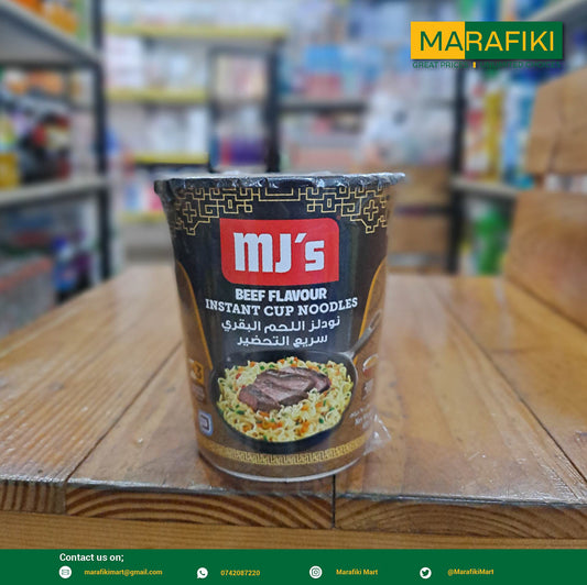 MJ'S INSTANT CUP BEEF NOODLES  65G