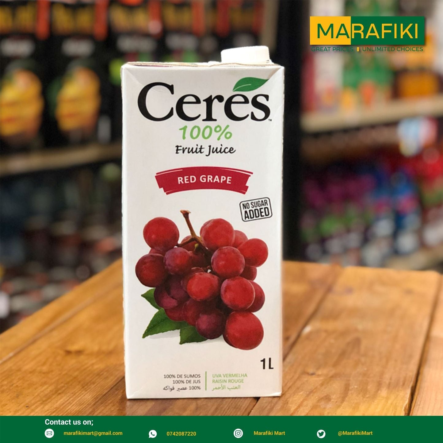 CERES 100% RED GRAPE JUICE 1L