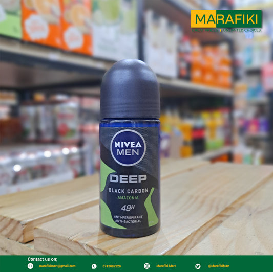 NIVEA DEO ROLL ON DEEP BLACK CARBON AMAZONIA 50ML