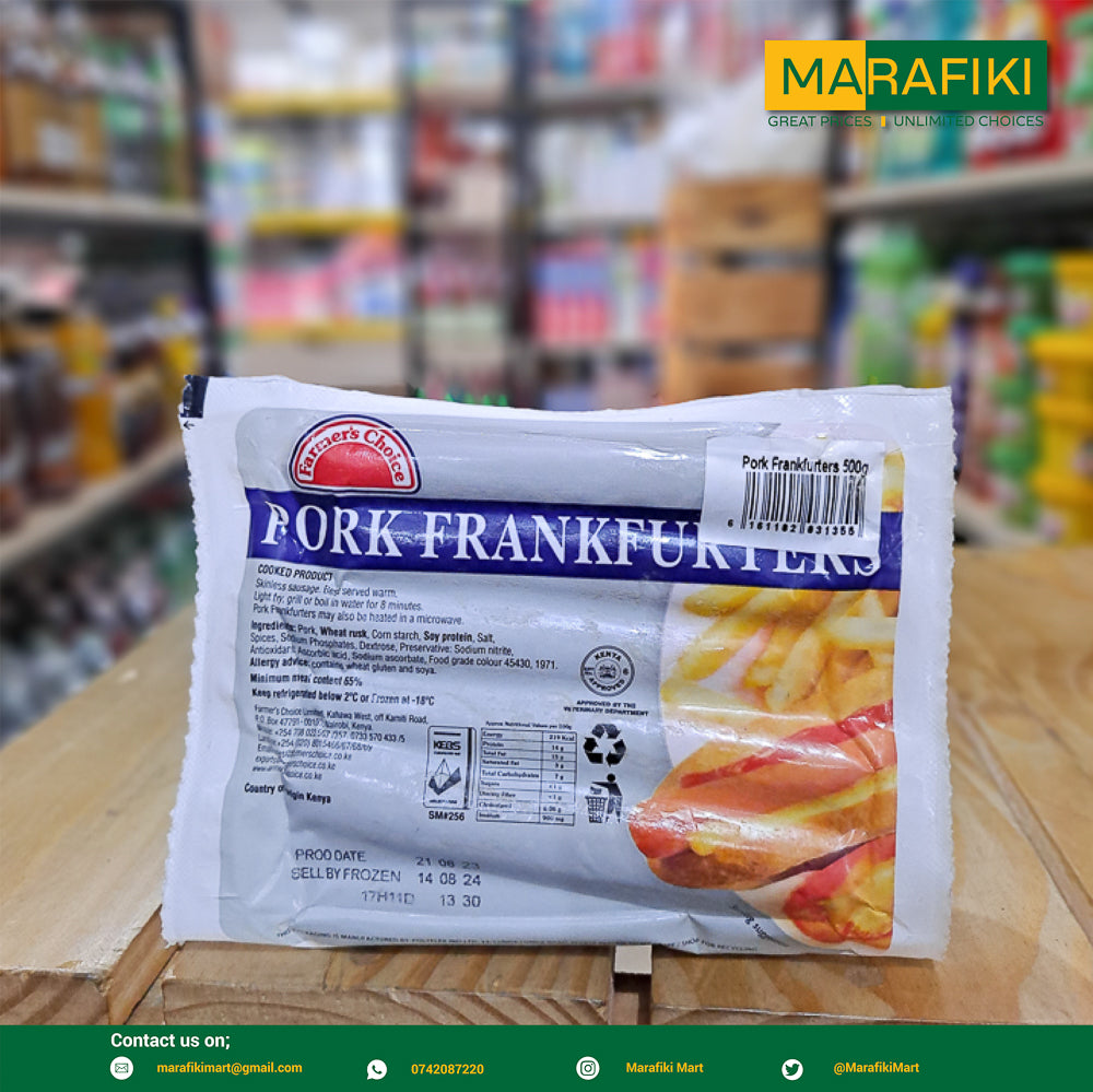 PORK FRANKFURTERS LONG 500G