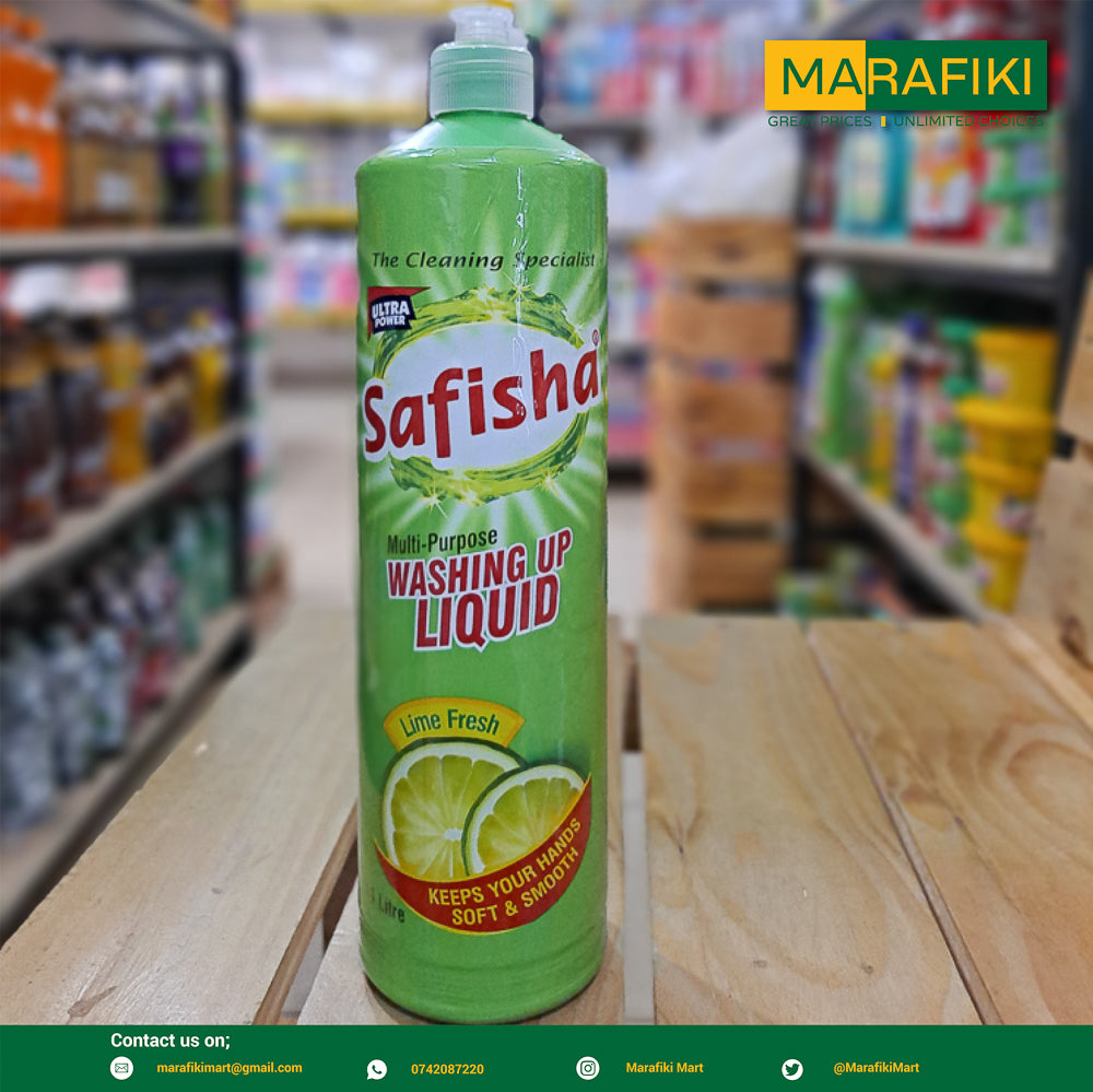 SAFISHA WASHUP LIQUID LIME 1L