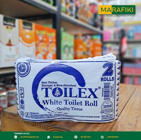 TOILEX 2 PACK ROLL WHITE