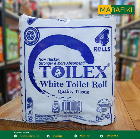 TOILEX 4 ROLL PACK WHITE