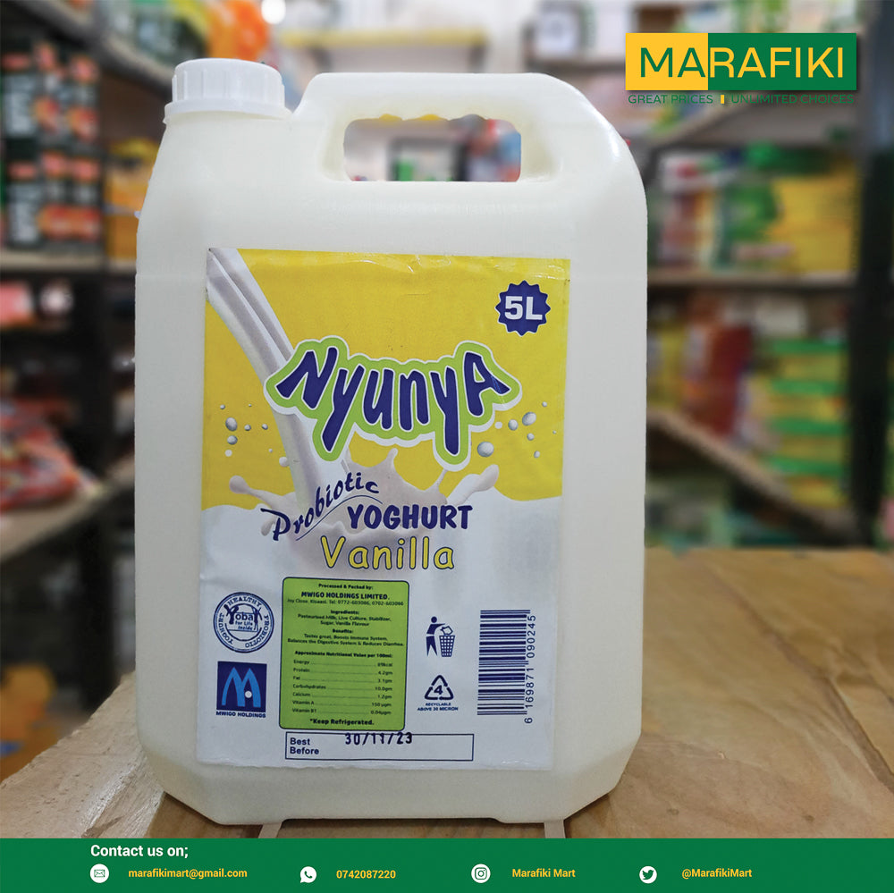 NYUNYA VANILLA YOGHURT JERRYCAN 5LITRE