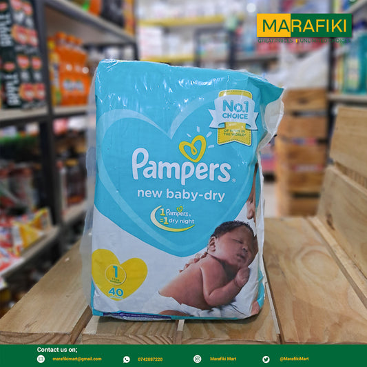 PAMPERS NEW BABY DRY 1-40 PCS