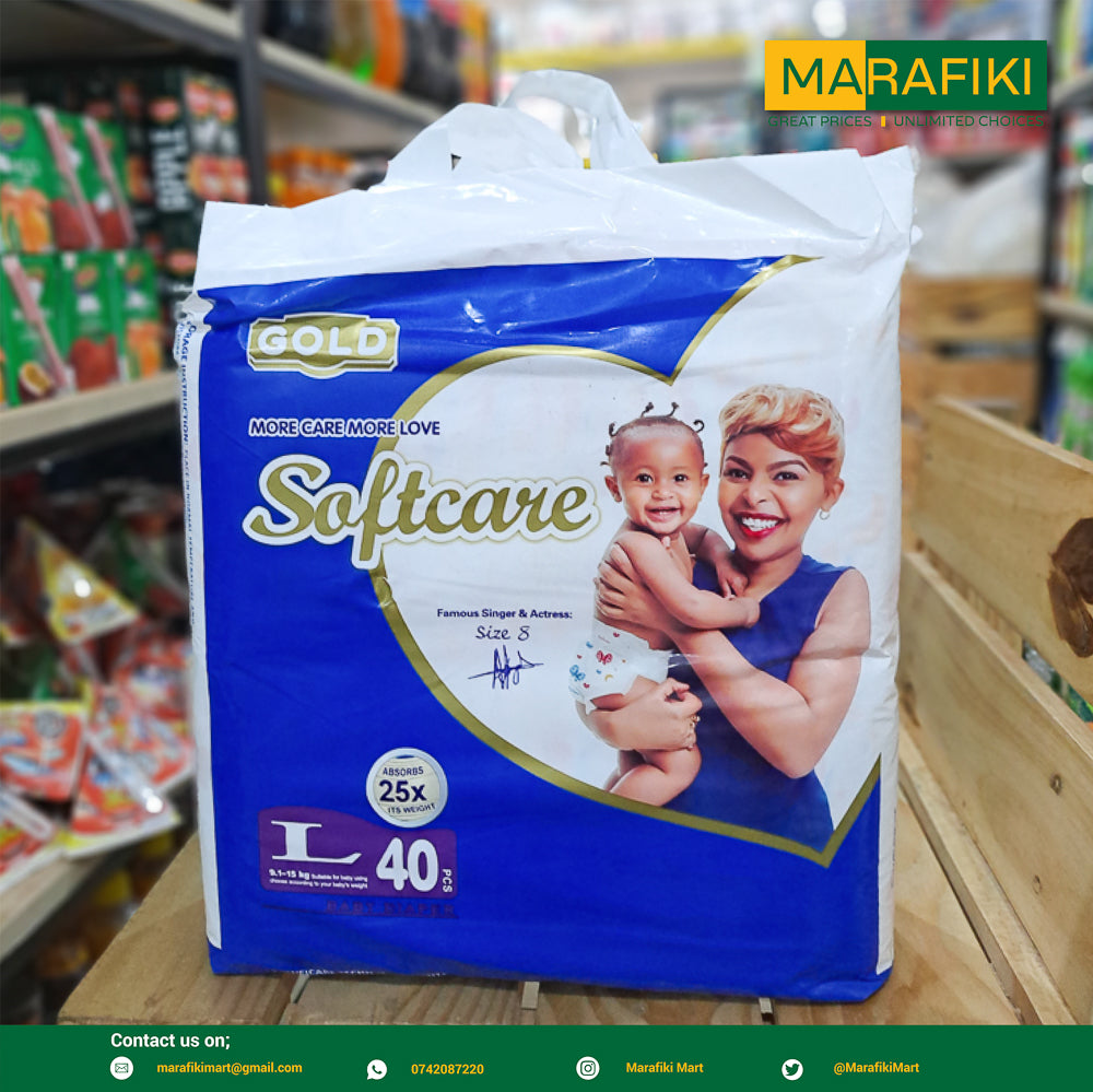 SOFTCARE BABY DIAPERS L 40 PCS