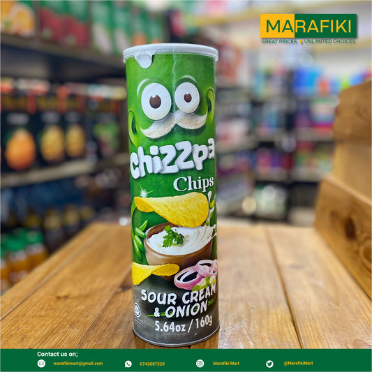 CHIZZPA CHIPS SOUR CREAM & ONION 160G