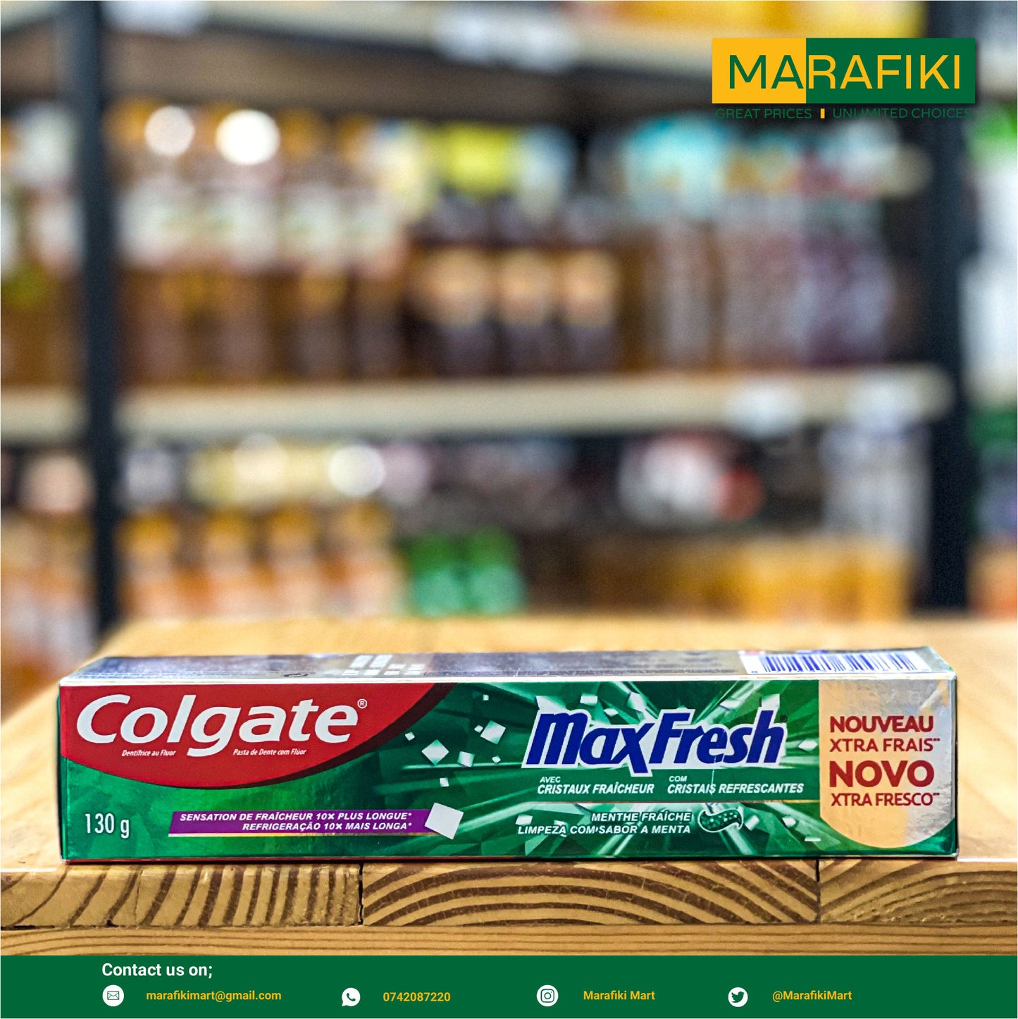 COLGATE TOOTHPASTE MAXFRESH CLEAN MINT 130G