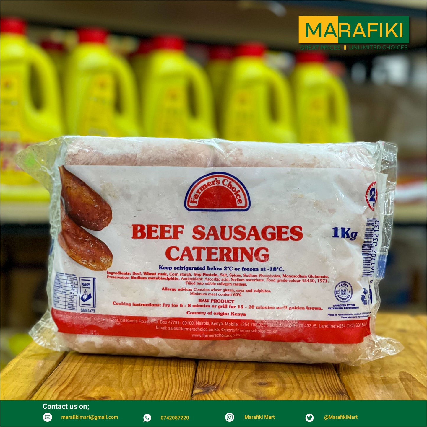 FARMER'S CHOICE CATERING BEEF SAUSAGES