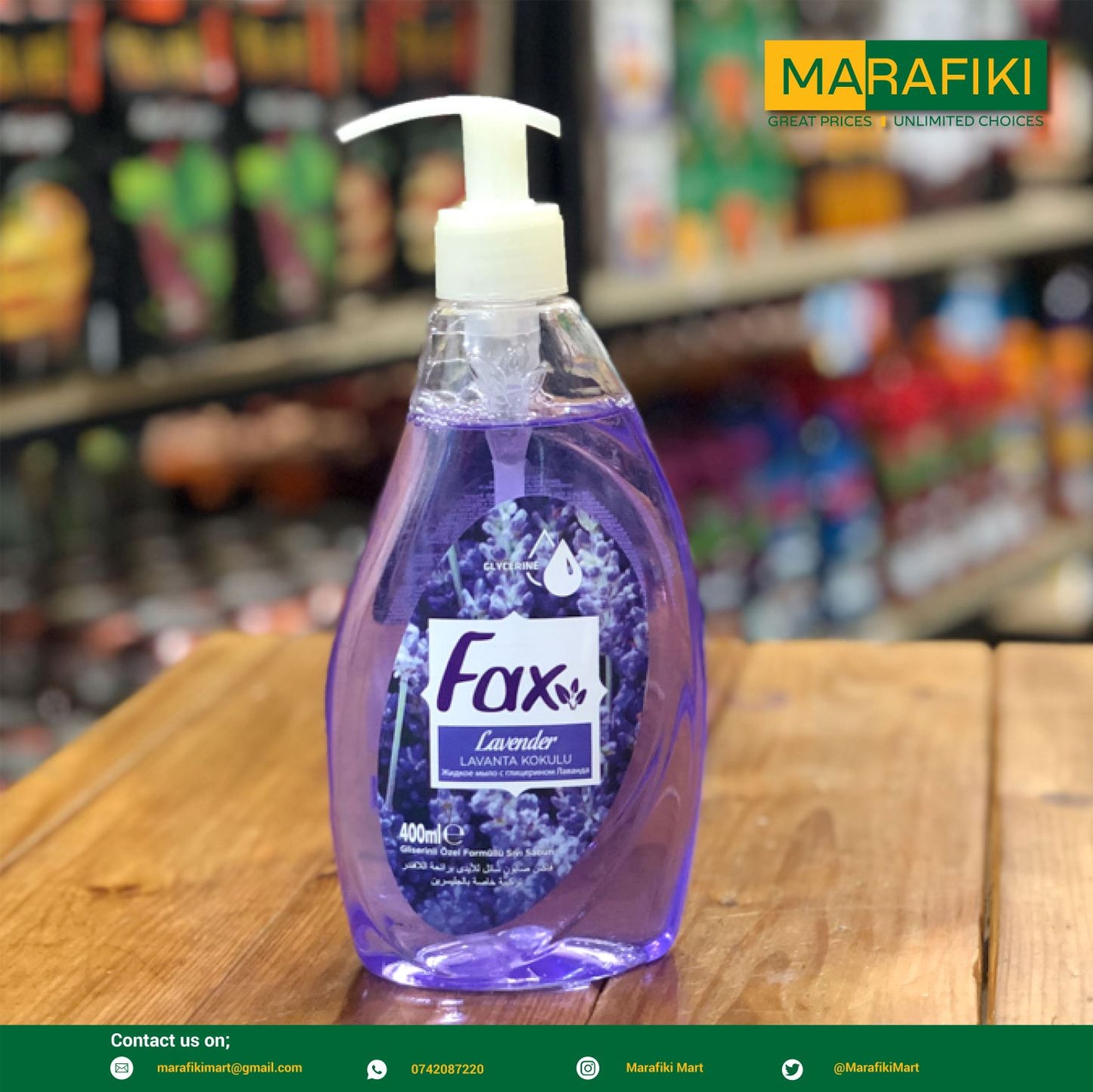 FAX LIQUID SOAP LAVENDER 400ML