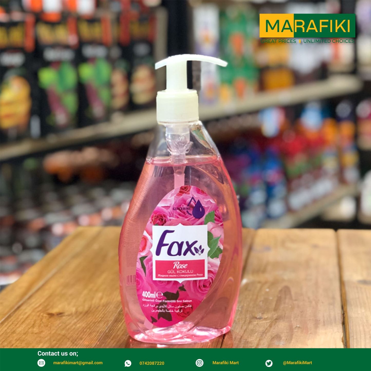 FAX LIQUID SOAP ROSE 400ML