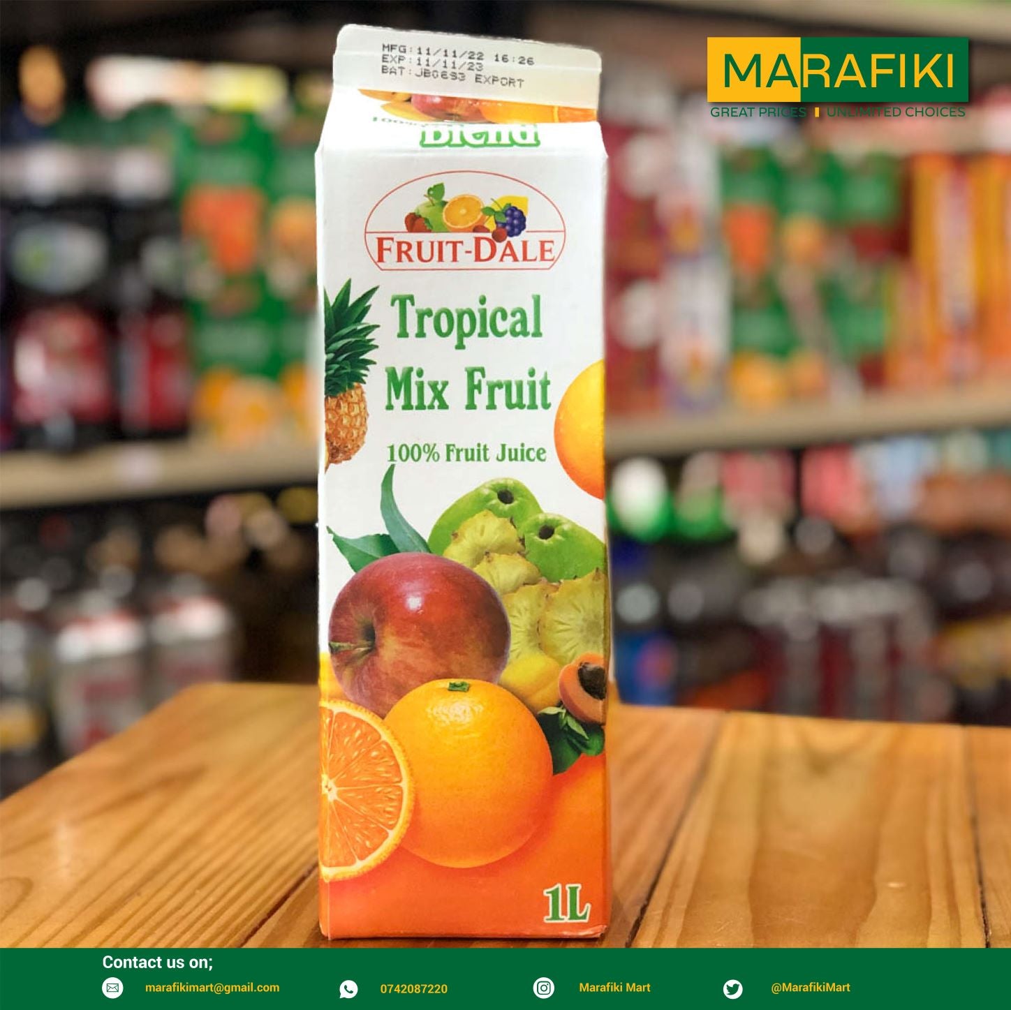 FRUIT DALE TROPICAL MIX FRUIT 1L – Marafiki Mart