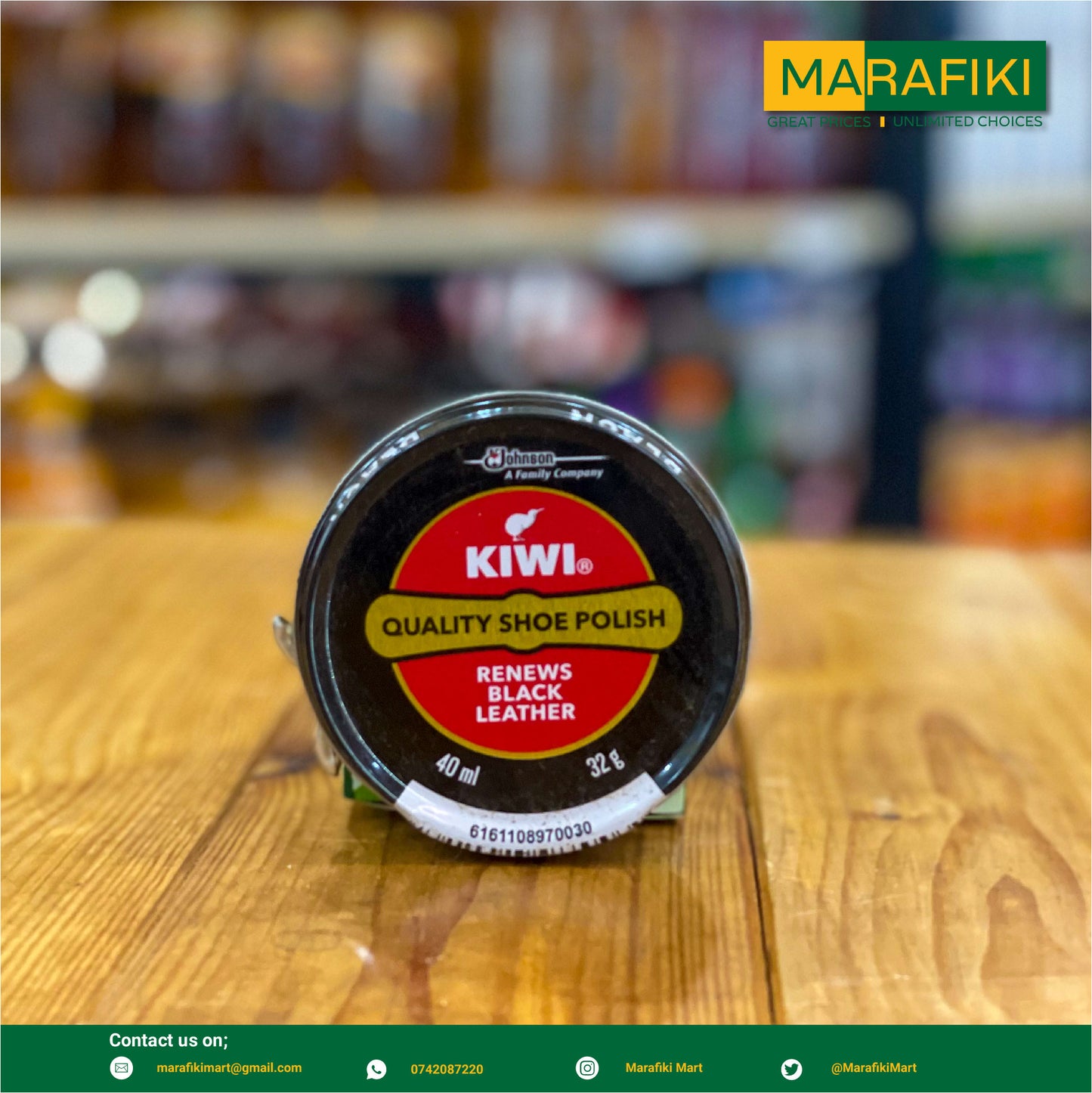 Kiwi Shoe Polish Black 40ml