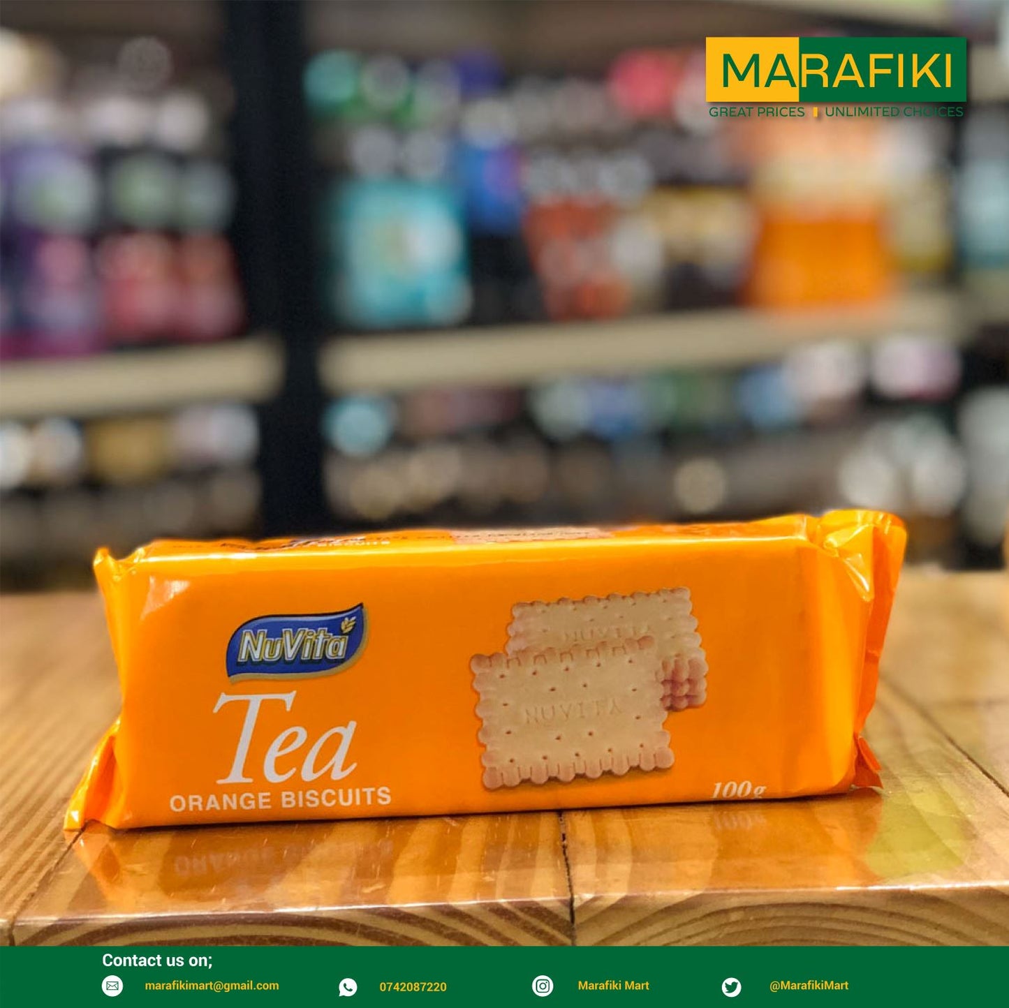 NUVITA TEA ORANGE BISCUITS 100GMS