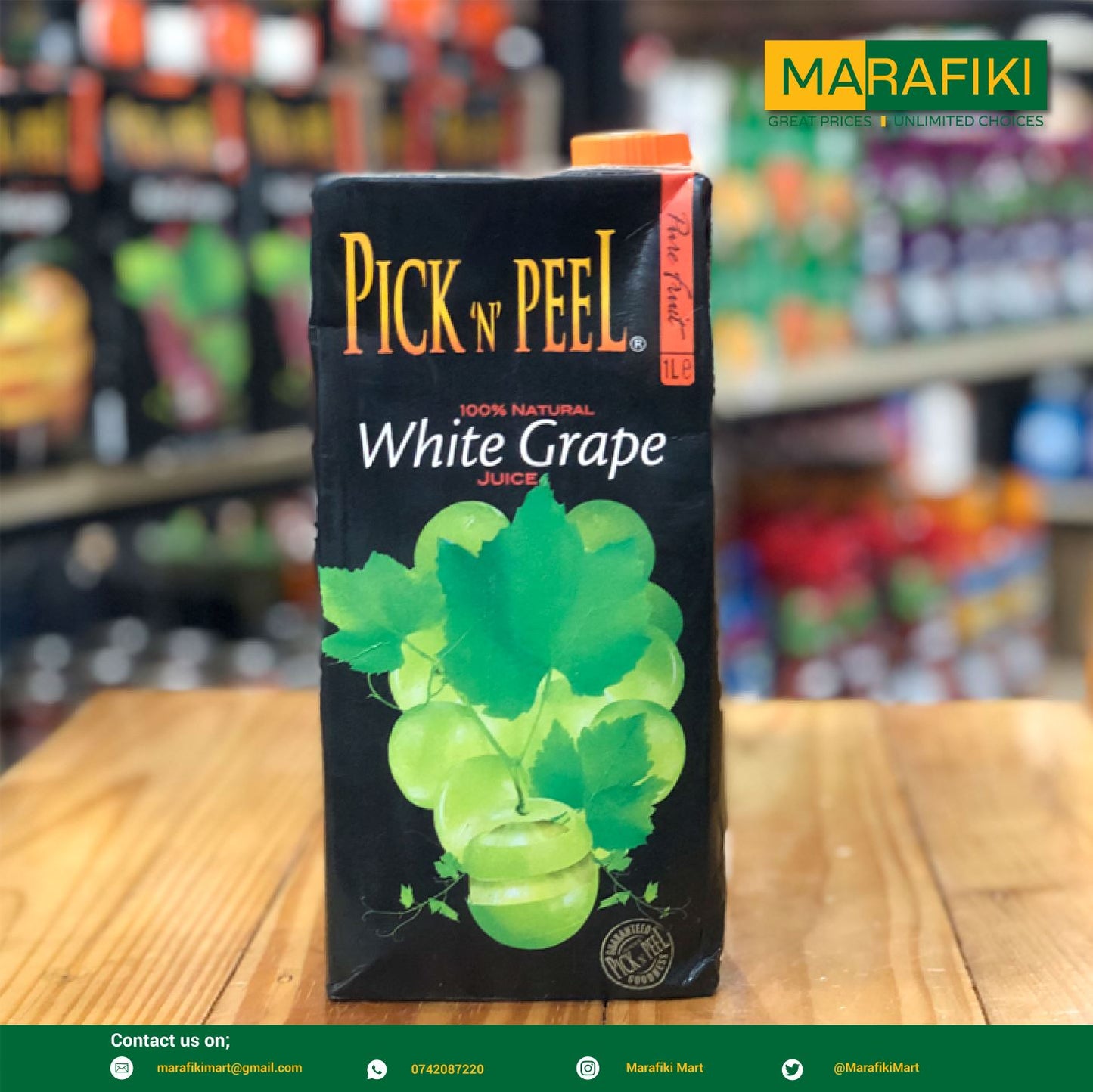 PICK N' PEEL WHITE GRAPE 1L