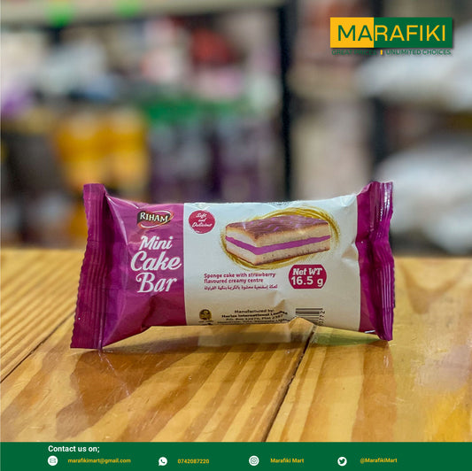 RIHAM CAKE BAR STRAWBERRY 16.5G