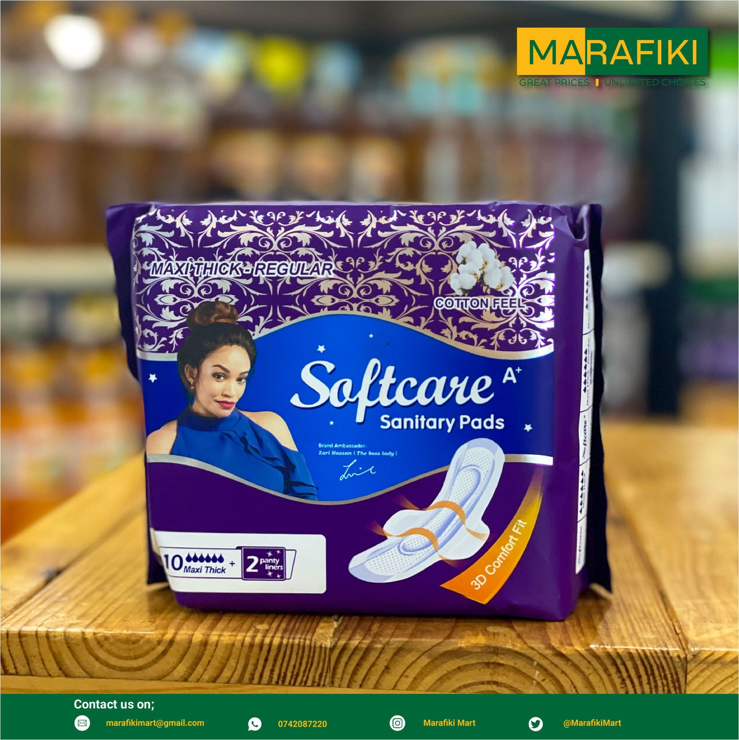 Buy Softcare Maxi Thick Sanitary Pads 10 Count Online - Carrefour Kenya