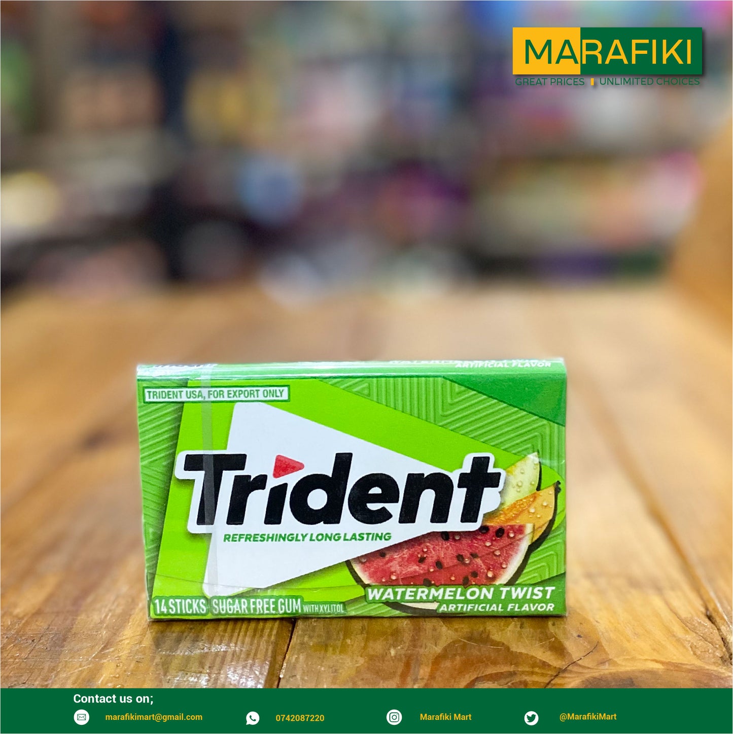 TRIDENT CHEWING GUM WATERMELON 31G