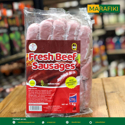 FRESH CUTS  BEEF SAUSAGES 1KG