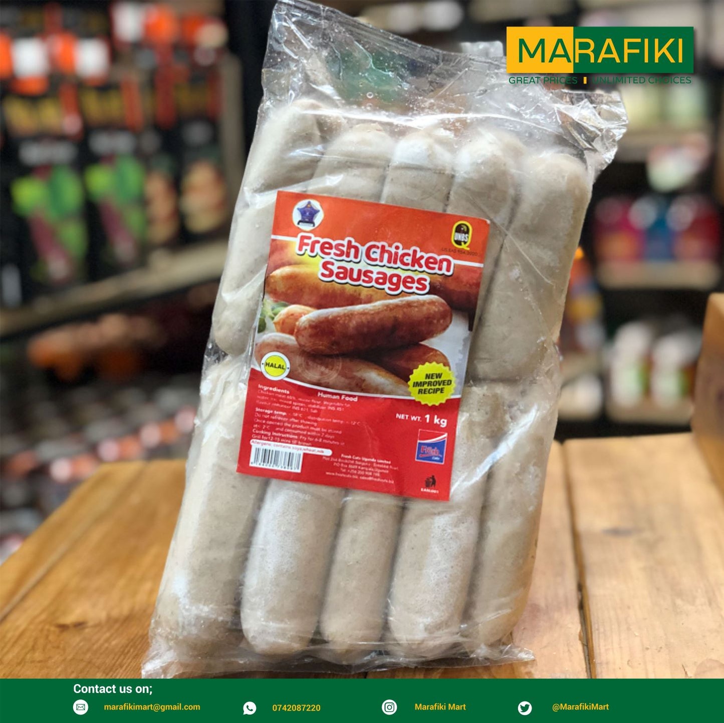 FRESH CUTS CHICKEN SAUSAGES 1KG