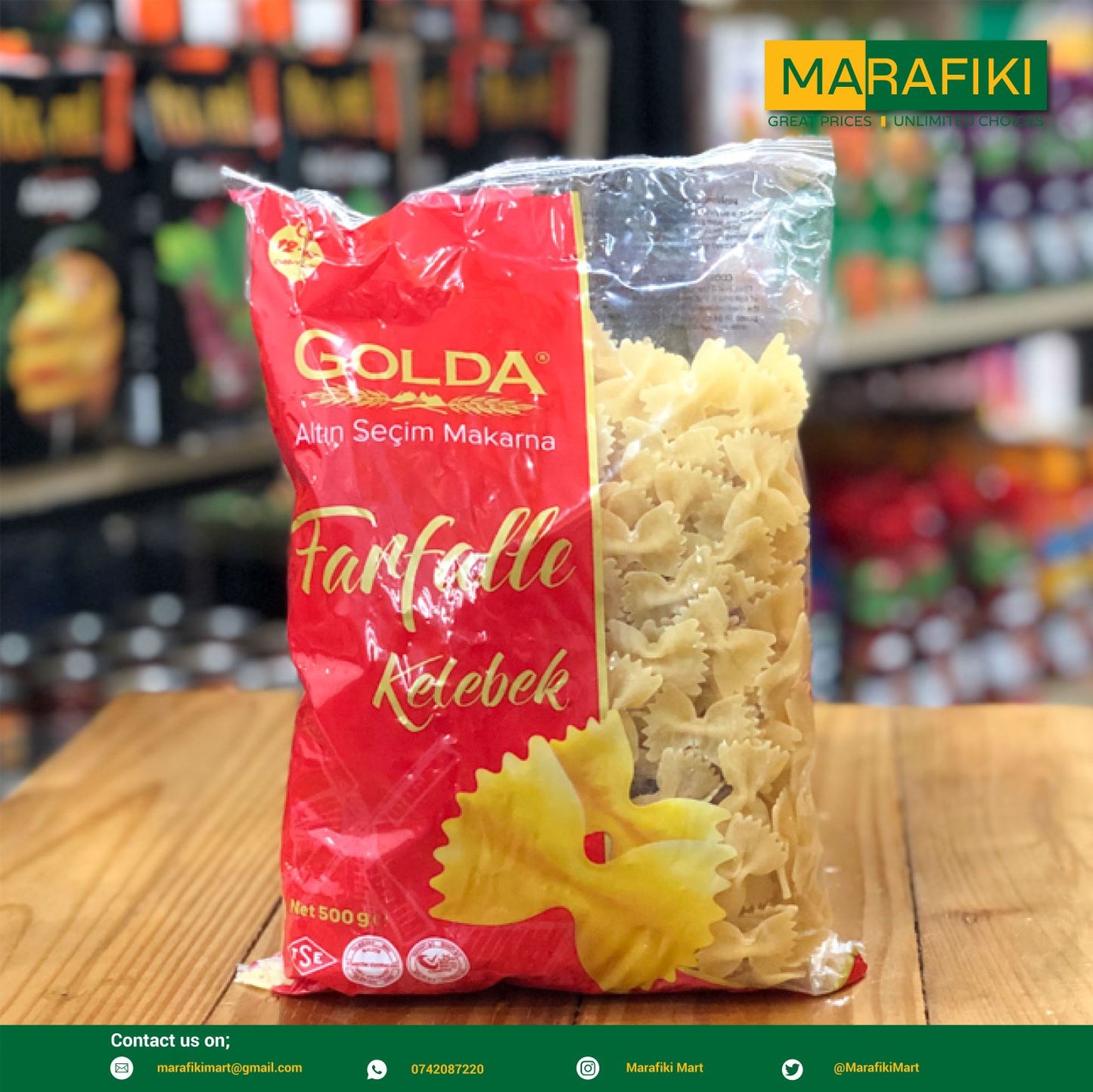 GOLDA MACARONI FARFELLE 500G