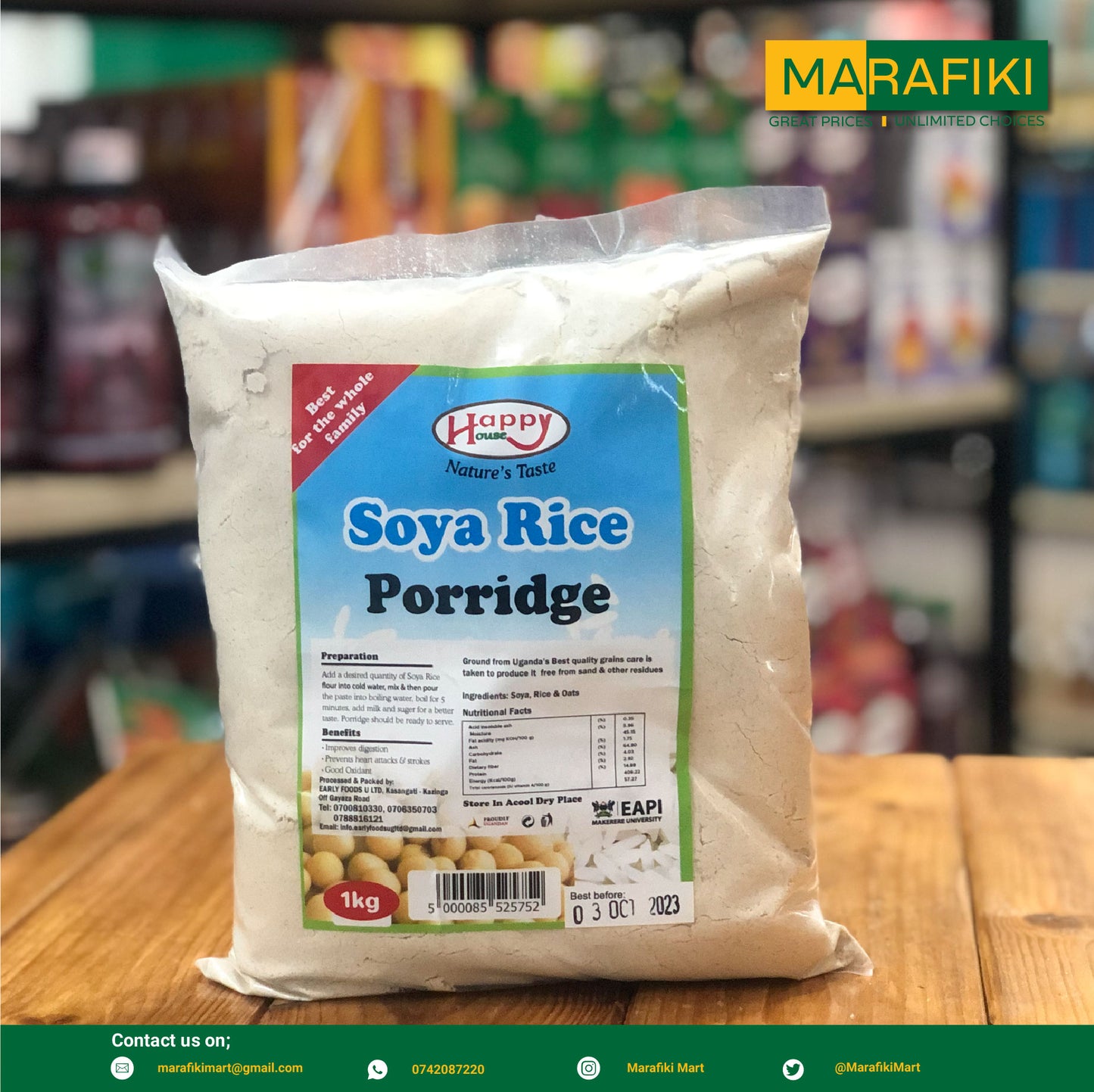 HAPPY HOUSE SOYA RICE 1KG