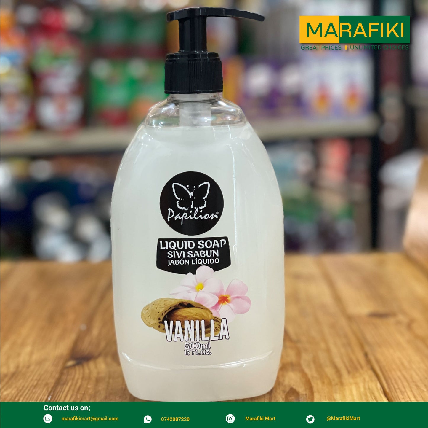 PAPILION HAND WASH VANILLA 500ML