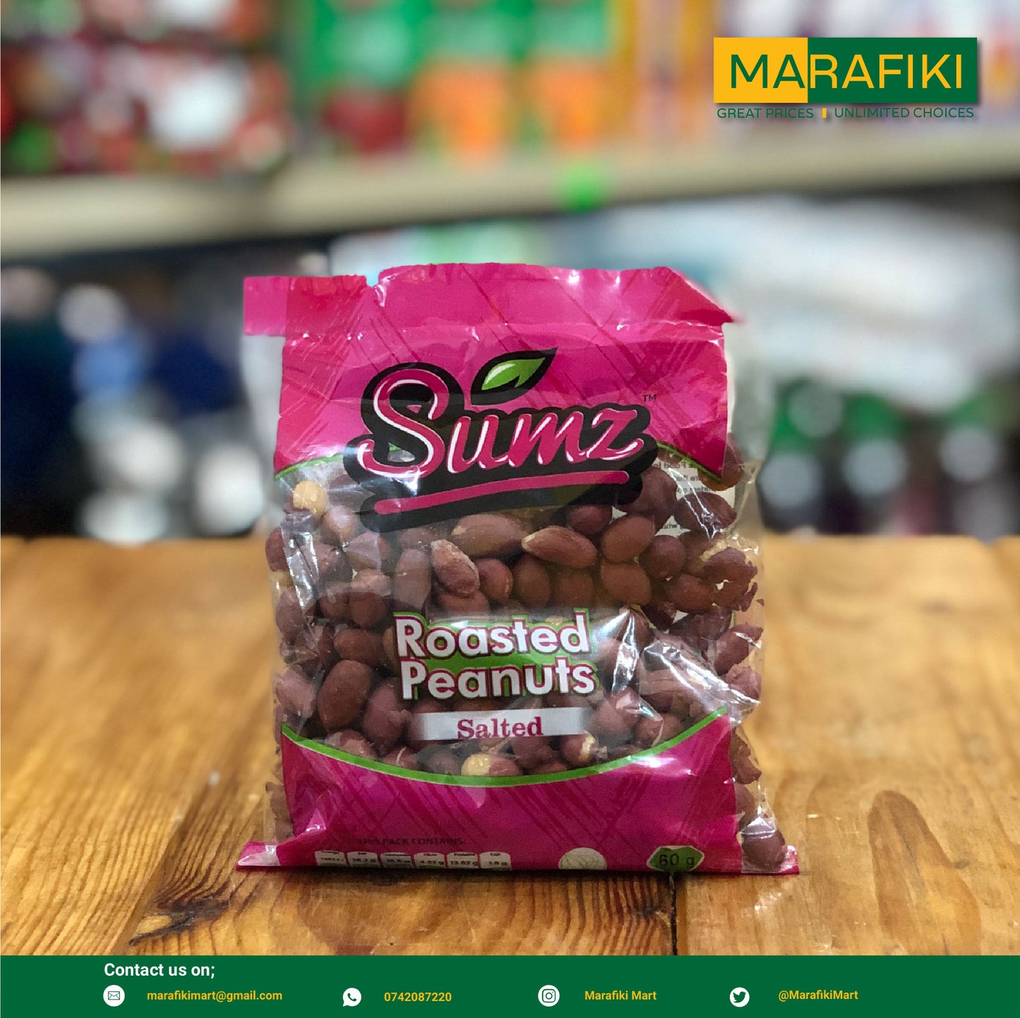 SUMZ ROASTED PEANUTS SMALL 60G