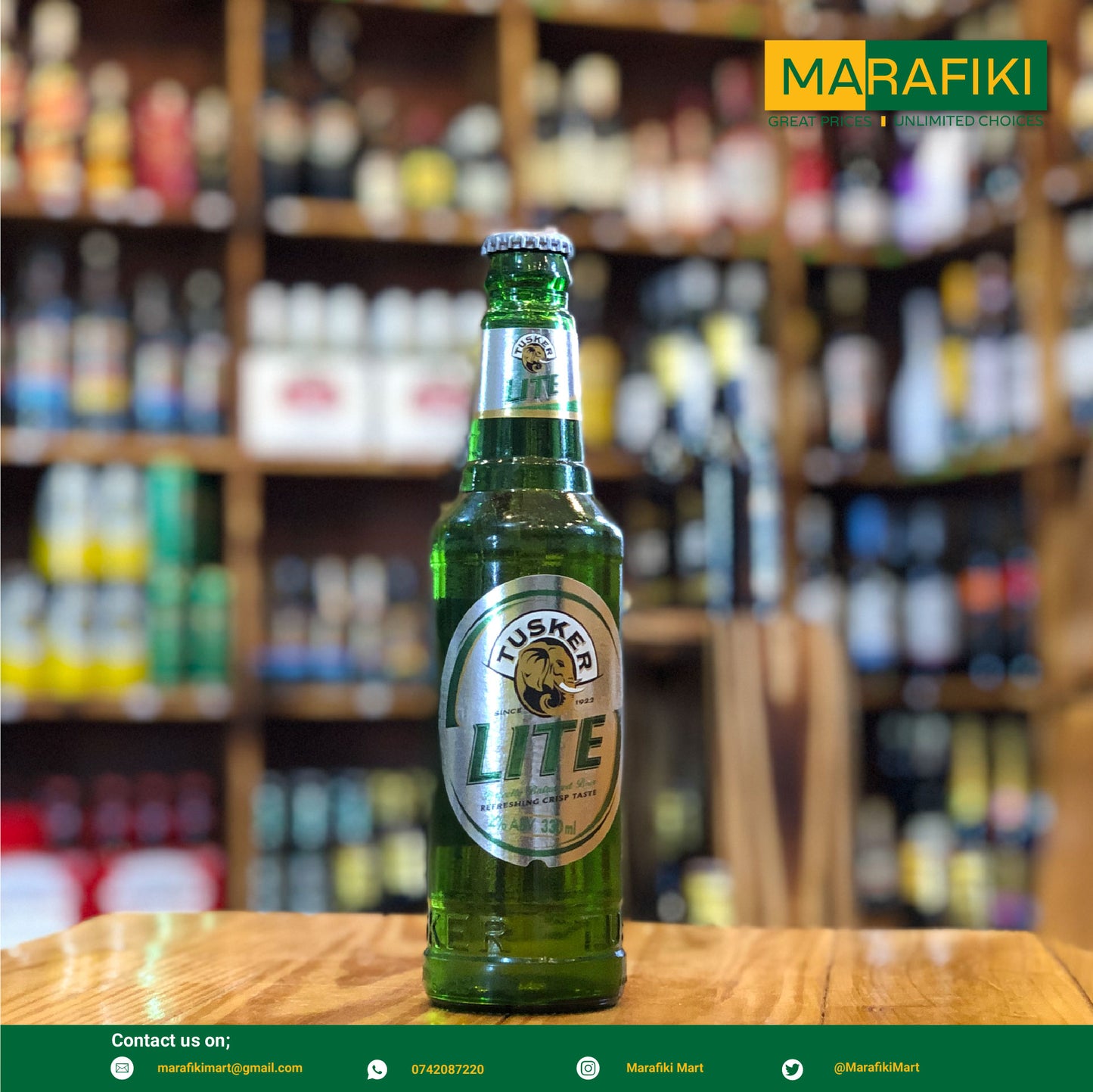 TUSKER LITE 330ML W BOTTLE