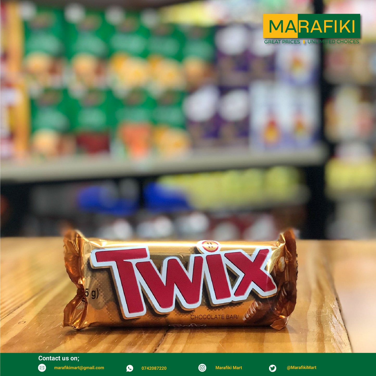 TWIX CHOCOLATE BAR 50G