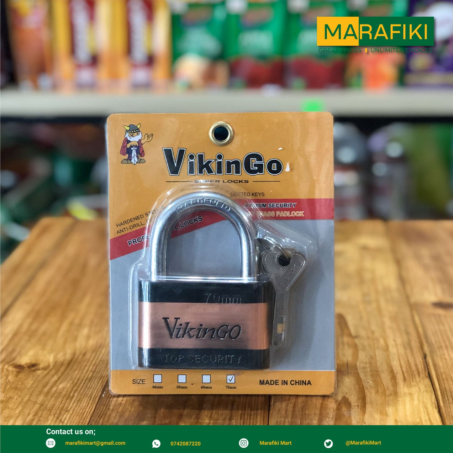 YIKINGO PADLOCK 70MM